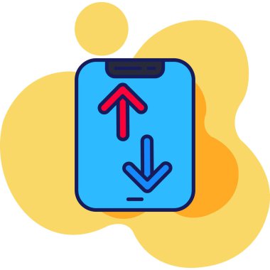 telefon web simgesi basit illüstrasyon