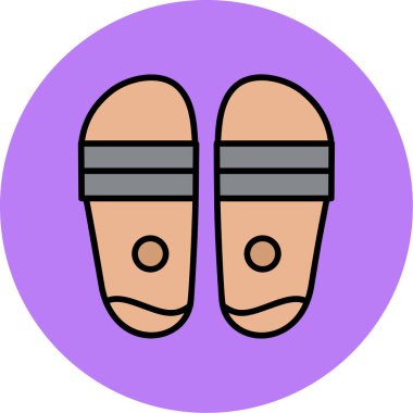 Terlikler. Web simgesi basit illüstrasyon