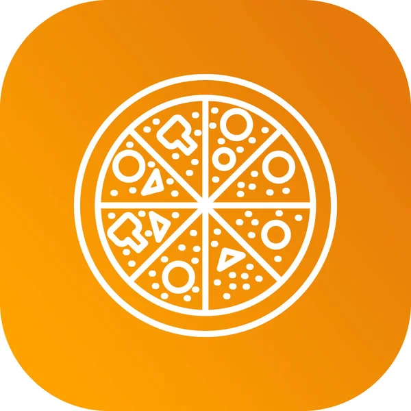 Pizza web simgesi, vektör çizim