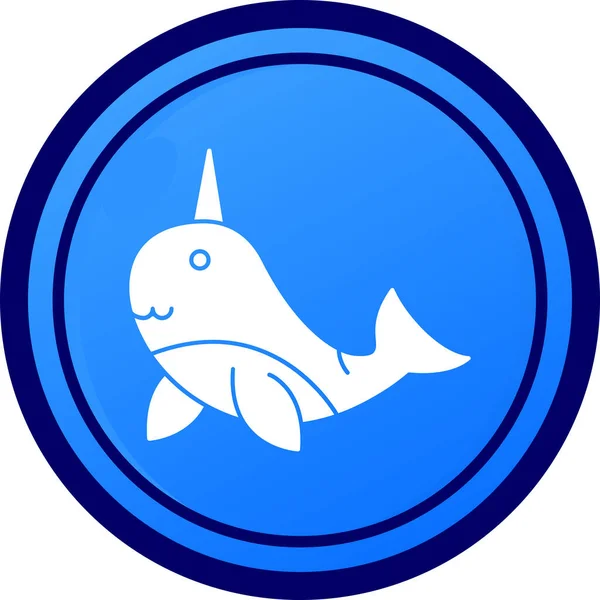 Doldurulmuş ana hatlarıyla hayvan balığı simgesi