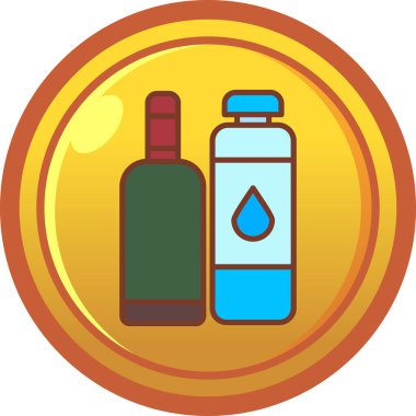 Bir içki şişesinin vektör çizimi