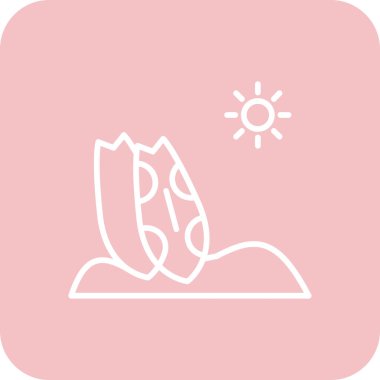 Güneş simgesinin vektör illüstrasyonu