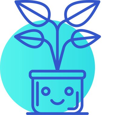 Bitki. Web simgesi basit illüstrasyon