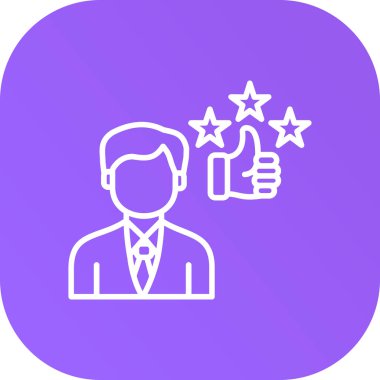 Müşteri değerlendirme simgesi, vektör illüstrasyonu