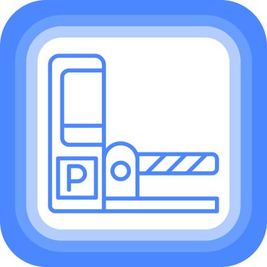 Park simgesi. Vektör simgesi web için park yeri basit örnek