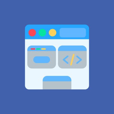 Web sayfası simgesi, vektör illüstrasyonu basit tasarım
