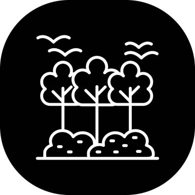 Ağaç simgesinin vektör illüstrasyonu