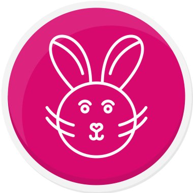 Tavşan. Web simgesi basit illüstrasyon