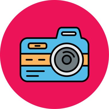 kamera simgesi vektör illüstrasyonu