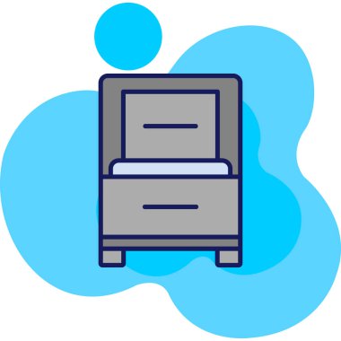 Mobilya. Web simgesi basit illüstrasyon