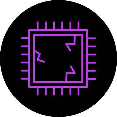 Bir bilgisayarın çipinin vektör çizimi