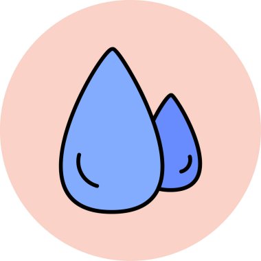 Bir su damlasının vektör çizimi