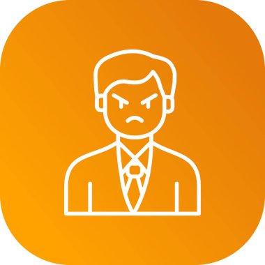 Düz bir simgede iş adamı