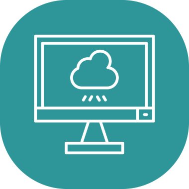 Bulut bilgi işlem renkli vektör simgesi