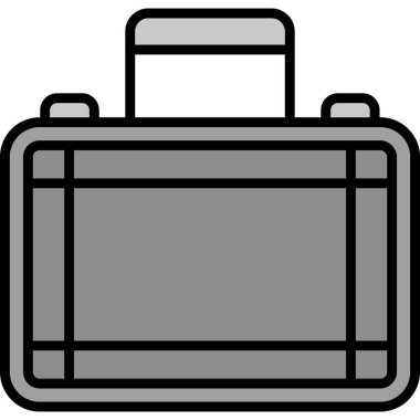 bavul ikonu vektör illüstrasyonu