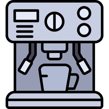 kahve makinesi simgesini, vektör çizim