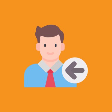 İşadamının tabelası var. vektör illüstrasyonu.