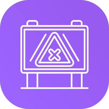 Uyarı simgesinin vektör illüstrasyonu