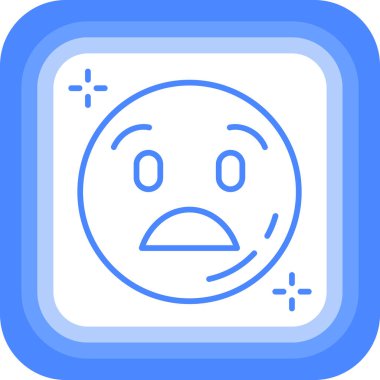 Öfkeli ifade. Web simgesi basit illüstrasyon