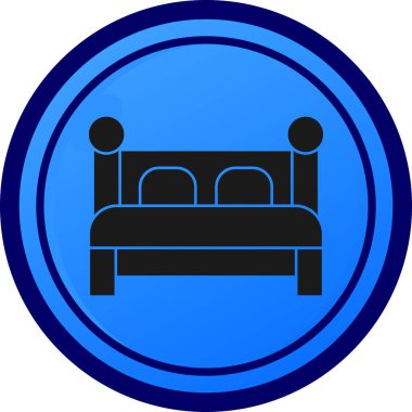 Yatak simgesinin vektör illüstrasyonu