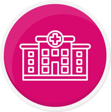 Hastane binası vektör simgesi