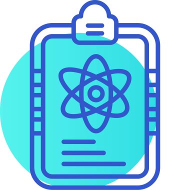 Mavi ve beyaz bir ikonun vektör illüstrasyonu