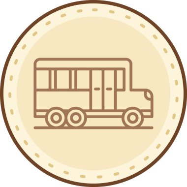 bus simgesi vektör illüstrasyonu