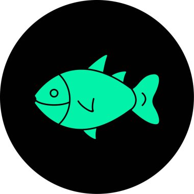 Vektör Balık Simgesi İllüstrasyonu