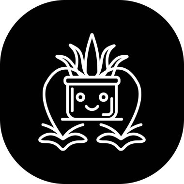 Bitki simgesinin vektör illüstrasyonu