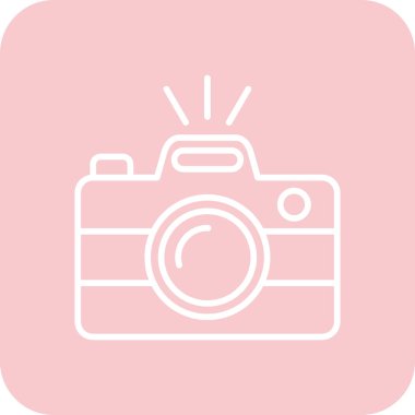 Kamera. Web simgesi basit illüstrasyon