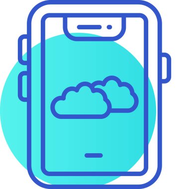 Bulut. Web simgesi basit illüstrasyon