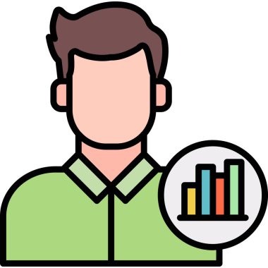 iş grafiği simgesi, vektör illüstrasyonu basit tasarım