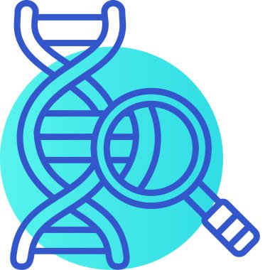 DNA web simgesi, basit illüstrasyon