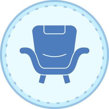 Sandalye. Web simgesi basit illüstrasyon