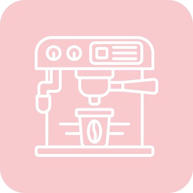 kahve makinesi simgesini, vektör çizim