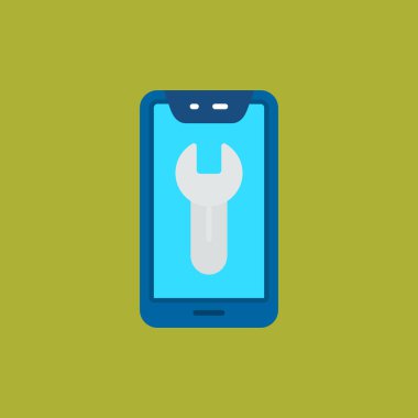 Pil dolgusu vektör illüstrasyon tasarımlı akıllı telefon