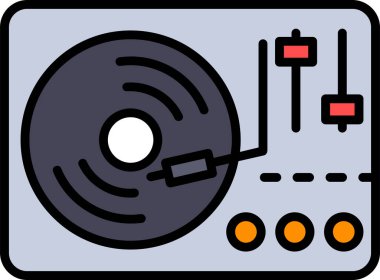 müzik simgesi, vektör illüstrasyonu