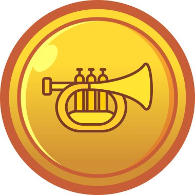 Beyaz arkaplanda izole edilmiş karikatür tarzında müzik aleti simgesi. müzik aleti sembolü. vektör illüstrasyonu.