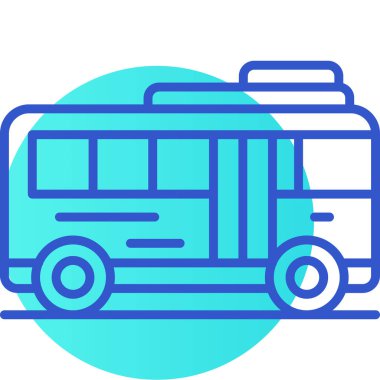 Otobüs. Web simgesi basit illüstrasyon