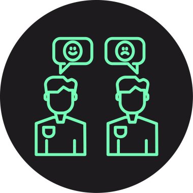 benzersiz sohbet vektör çizgisi simgesi