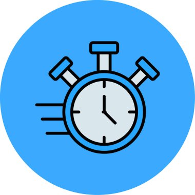 Saat simgesinin vektör illüstrasyonu