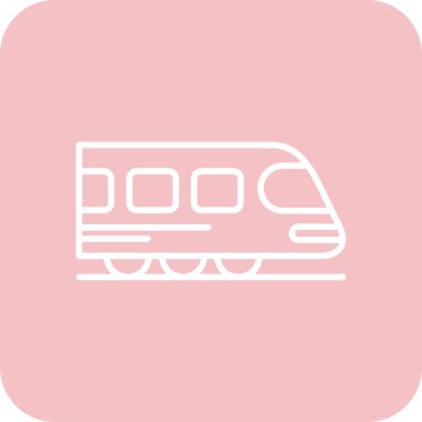 tren. Web simgesi basit illüstrasyon