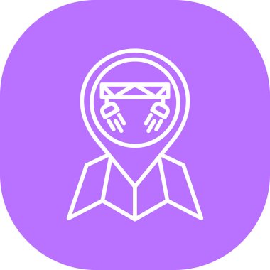 Bir maske simgesinin vektör illüstrasyonu