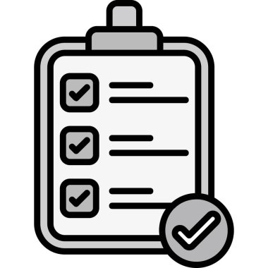 Pano kontrol listesi simgesi dış hat vektörü