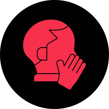 Kırmızı çemberdeki bir adamın vektör çizimi