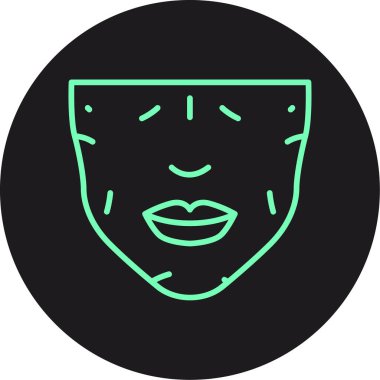 Maskeli bir kadının vektör çizimi