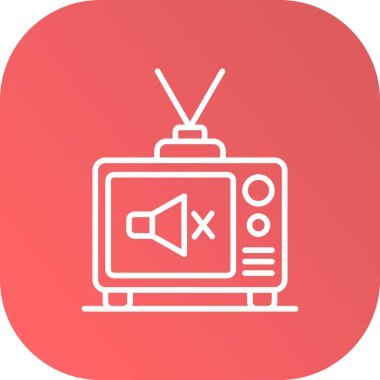 Televizyon simgesinin vektör illüstrasyonu