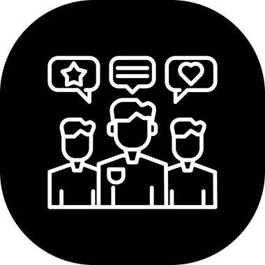 Grup insanlar simgesi, vektör çizim