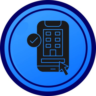 Cep telefonu. Web simgesi basit illüstrasyon