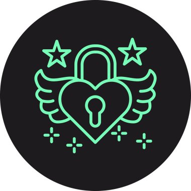 Bir kalp simgesinin vektör illüstrasyonu